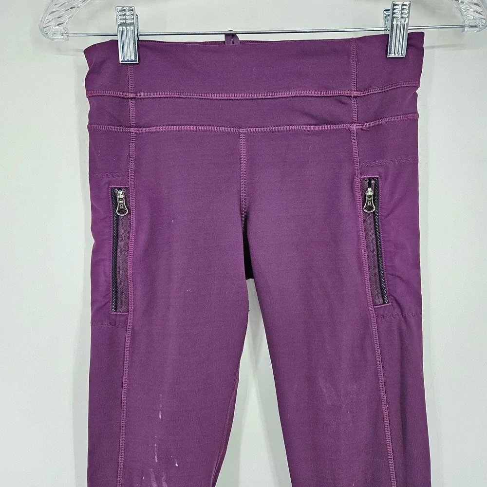 Lululemon Pants Womens 4 Inspire Joggers Purple Athletic Gym Leisure Yoga FLAWS